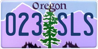 OR license plate 023SLS