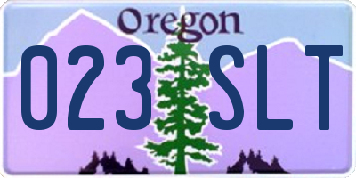 OR license plate 023SLT