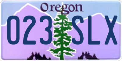 OR license plate 023SLX