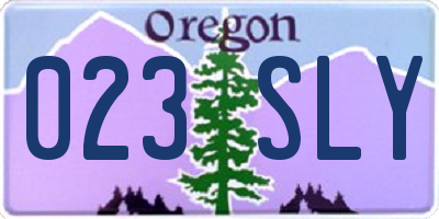 OR license plate 023SLY