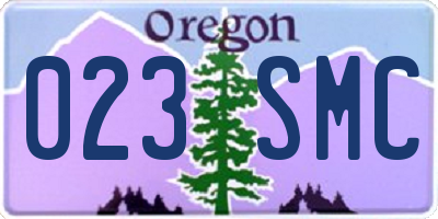 OR license plate 023SMC