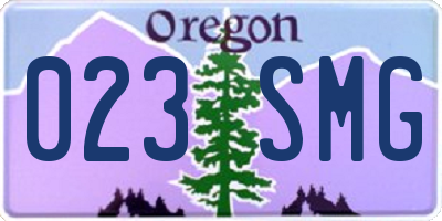 OR license plate 023SMG
