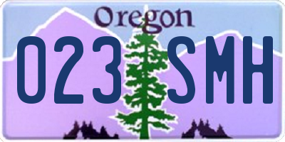 OR license plate 023SMH