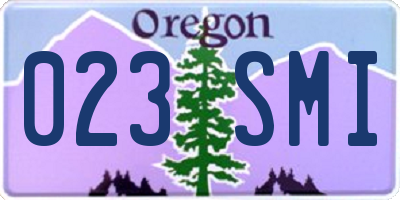 OR license plate 023SMI