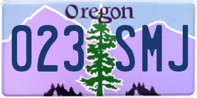 OR license plate 023SMJ