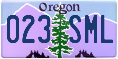 OR license plate 023SML