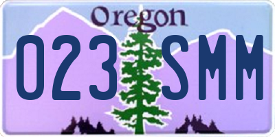 OR license plate 023SMM