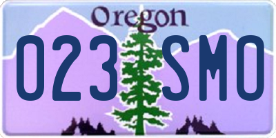OR license plate 023SMO