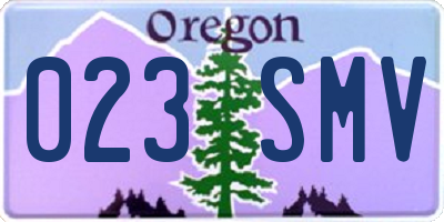 OR license plate 023SMV