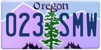 OR license plate 023SMW