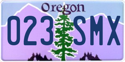 OR license plate 023SMX