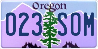 OR license plate 023SOM