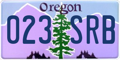 OR license plate 023SRB