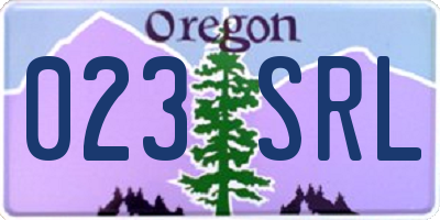 OR license plate 023SRL