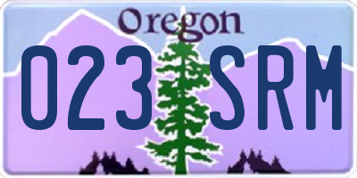 OR license plate 023SRM