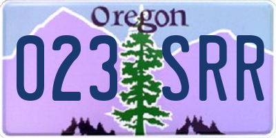 OR license plate 023SRR