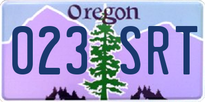 OR license plate 023SRT