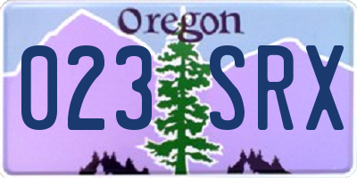 OR license plate 023SRX
