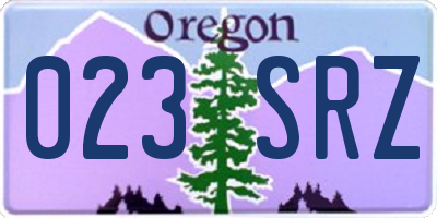 OR license plate 023SRZ