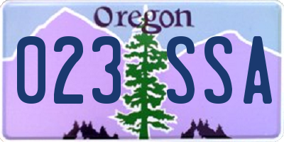 OR license plate 023SSA