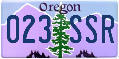 OR license plate 023SSR