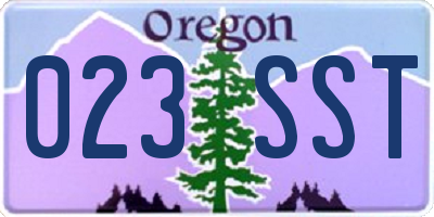 OR license plate 023SST