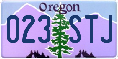 OR license plate 023STJ