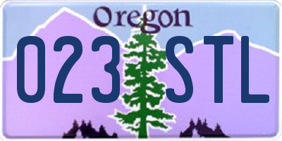 OR license plate 023STL