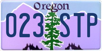OR license plate 023STP