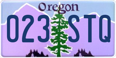 OR license plate 023STQ