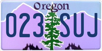 OR license plate 023SUJ