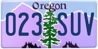 OR license plate 023SUV