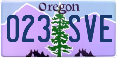 OR license plate 023SVE