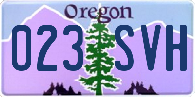 OR license plate 023SVH