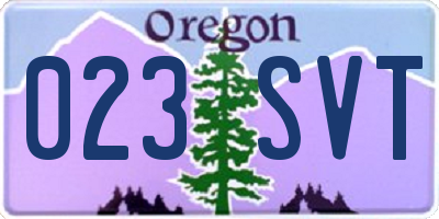 OR license plate 023SVT