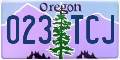 OR license plate 023TCJ