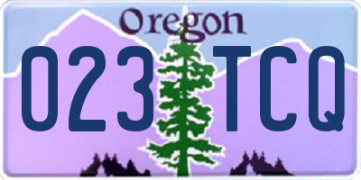 OR license plate 023TCQ