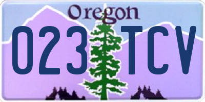OR license plate 023TCV