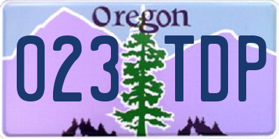 OR license plate 023TDP