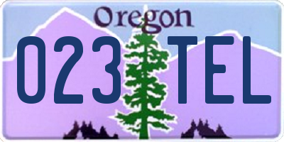 OR license plate 023TEL