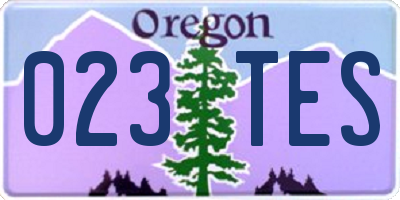 OR license plate 023TES
