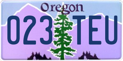 OR license plate 023TEU