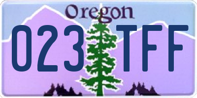 OR license plate 023TFF