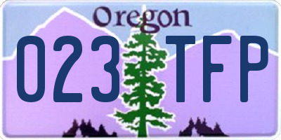 OR license plate 023TFP