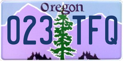 OR license plate 023TFQ