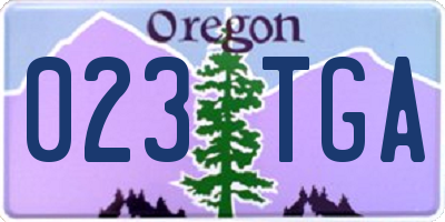 OR license plate 023TGA