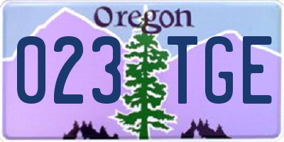 OR license plate 023TGE