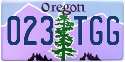 OR license plate 023TGG