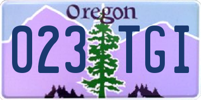 OR license plate 023TGI
