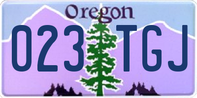 OR license plate 023TGJ